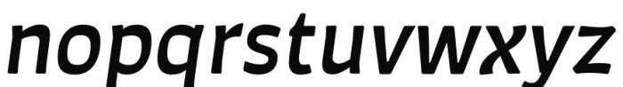 Auster Rounded Semi Bold Italic Font LOWERCASE