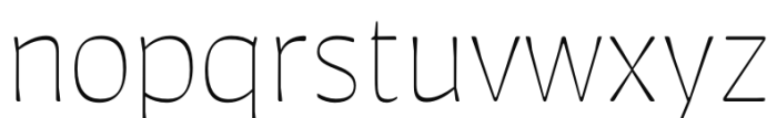 Auster Rounded Thin Font LOWERCASE