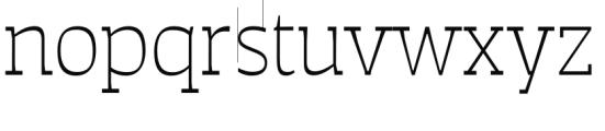 Auster Slab Extra Light Font LOWERCASE