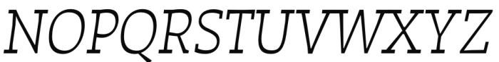 Auster Slab Light Italic Font UPPERCASE