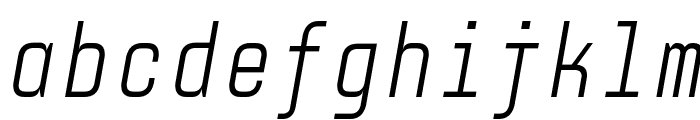 Audimat Mono LightOblique Font LOWERCASE