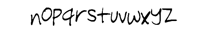 AudreysScribbles Font LOWERCASE