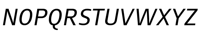 AugustSansReduced-Italic Font UPPERCASE