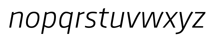 AugustSansReduced-LightItalic Font LOWERCASE