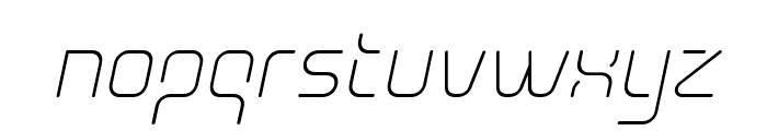 Aunchanted Thin Oblique Font LOWERCASE