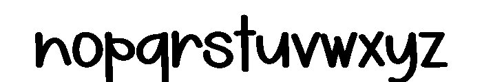 Aunty Font LOWERCASE