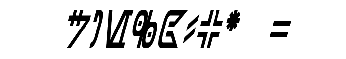 Aurebesh Condensed Italic Font OTHER CHARS