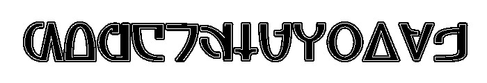 Aurebesh Rodian Outline Font LOWERCASE