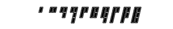 Aurebesh_Rodian Oblique Outline Font OTHER CHARS