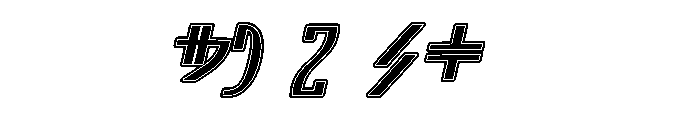 Aurebesh_Rodian Oblique Outline Font OTHER CHARS