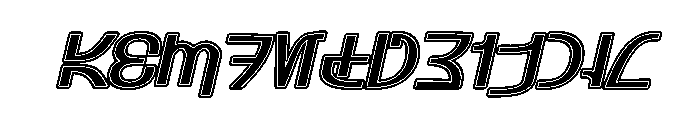 Aurebesh_Rodian Oblique Outline FONT