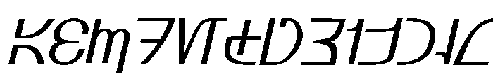 Aurebesh_Rodian Oblique Font UPPERCASE