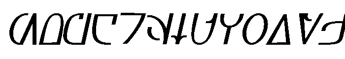 Aurebesh_Rodian Oblique Font UPPERCASE