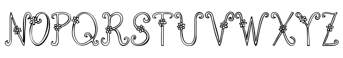 Austie Bost You Wear Flowers Hollow Font UPPERCASE