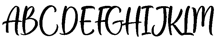 Austral Script Font UPPERCASE