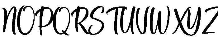 Austral Script Font UPPERCASE