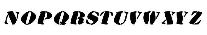 AustralianFlyingCorpsStencilSG Font LOWERCASE