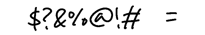 Author Handwriting Font OTHER CHARS