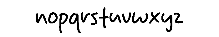 Author Handwriting Font LOWERCASE