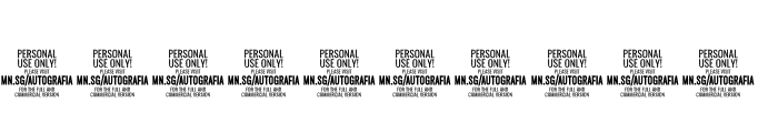 Autografia PERSONAL USE ONLY Medium Font OTHER CHARS