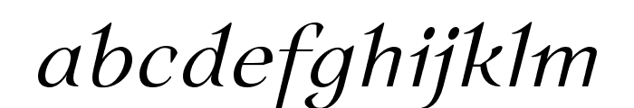Auxerre-LightItalicreduced Font LOWERCASE