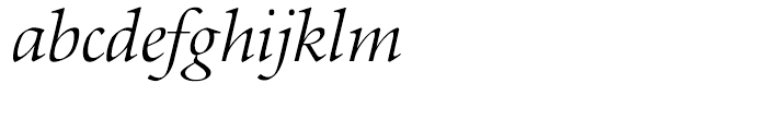 Aurelia Light Italic Font LOWERCASE