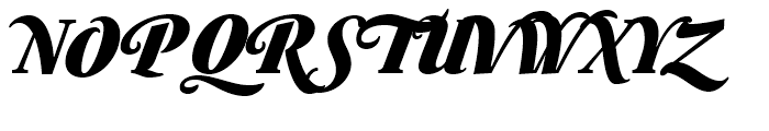Australis Pro Swash Heavy Italic Font UPPERCASE