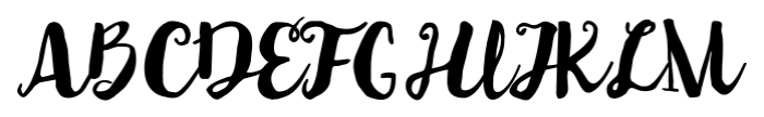 Auburn Regular Font UPPERCASE
