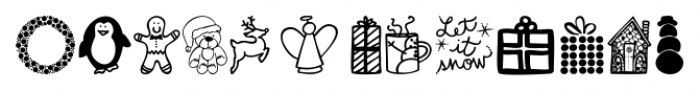 Austie Bost Christmas Doodles Regular Font LOWERCASE