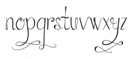 Austie Bost in Wonderland Regular Font LOWERCASE