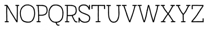Austral Slab Rough Thin Font UPPERCASE