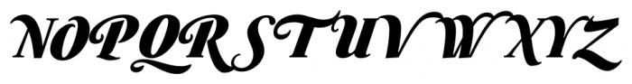 Australis Pro Swash Heavy Italic Font UPPERCASE