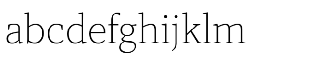 Audela Extralight Font LOWERCASE