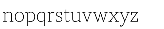 Audela Extralight Font LOWERCASE