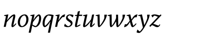 Audela Regular Italic Font LOWERCASE