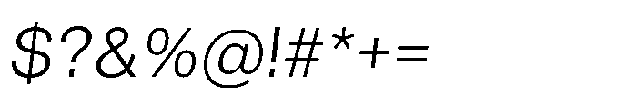Audit Sans Semilight Italic Font OTHER CHARS