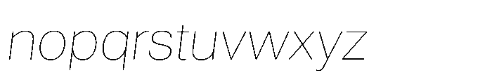 Audit Sans Thin Italic Font LOWERCASE