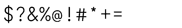 Auger Mono Light Font OTHER CHARS