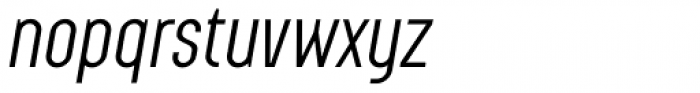 Augmento Condensed Italic Font LOWERCASE