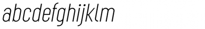 Augmento Condensed Light Italic Font LOWERCASE