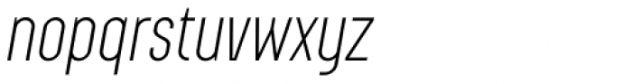 Augmento Condensed Light Italic Font LOWERCASE