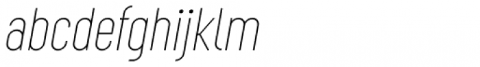 Augmento Condensed Thin Italic Font LOWERCASE