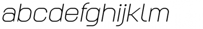 Augmento Extended Light Italic Font LOWERCASE