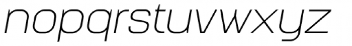 Augmento Extended Light Italic Font LOWERCASE