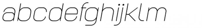 Augmento Extended Thin Italic Font LOWERCASE