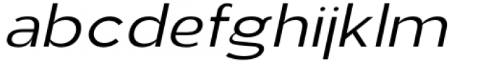 Aukim Expanded Italic Font LOWERCASE