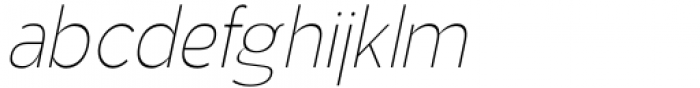 Aukim Extra Light Condensed Italic Font LOWERCASE