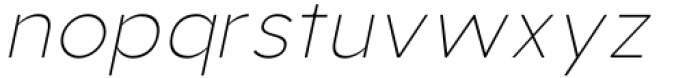 Aukim Extra Light Italic Font LOWERCASE
