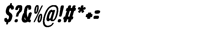 Aukim II Circled Black Compressed Italic Font OTHER CHARS