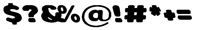 Aukim II Circled Black Expanded Slanted Font OTHER CHARS